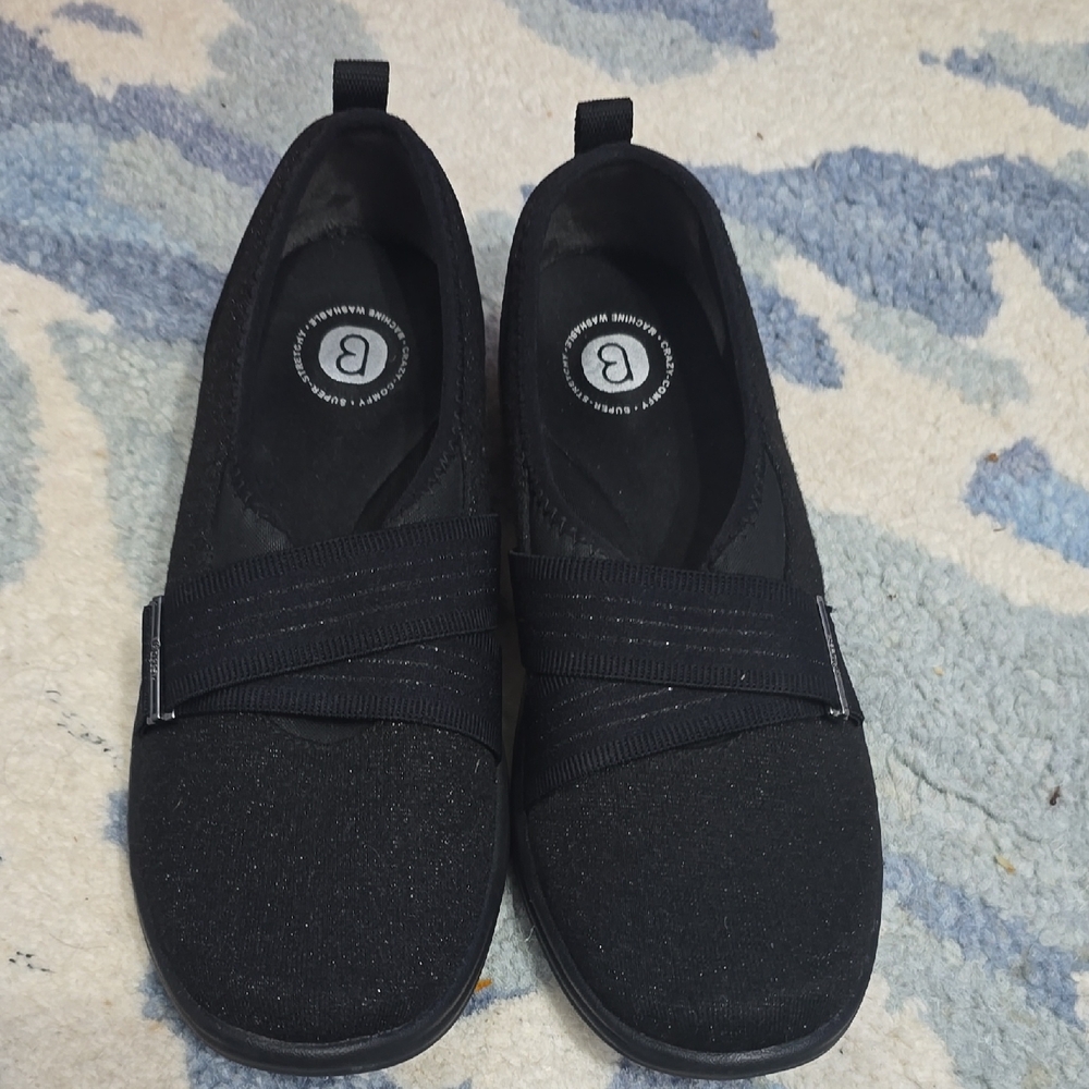 Bzees Black Sparkle Flats